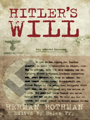 cover image of Hitler's Will